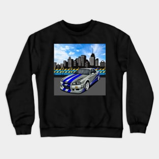 Paul walker's Skyline GTR Crewneck Sweatshirt